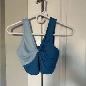 SHEIN multiple color knot cropped top